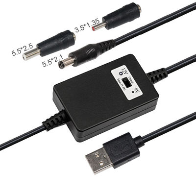 5V bis 9V 12V Gleichspannungs-Boost-Wandler USB-Boostkabel zum Aufladen von Fahrzeugen 5,5*2,1mm Jack