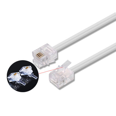 Standard 4P4C 4P2C 6P2C 6P4C Telefonverlängerungskabel 24AWG-28AWG