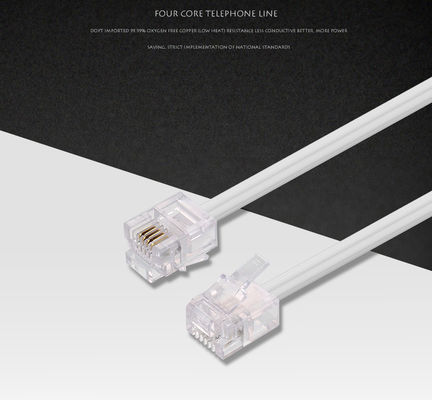 Standard 4P4C 4P2C 6P2C 6P4C Telefonverlängerungskabel 24AWG-28AWG