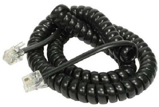 1.5M 5ft 4P4C RJ11 Telefonempfänger Kabel Langes lockiges Telefonkabel