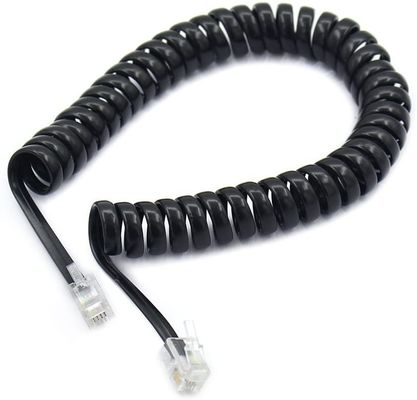 16 MHz Spirale Telefonkabel abgeschirmt RJ9 RJ11 RJ12 Gewickelte Telefonleitung 6P6P 6P4C 4P4C 4P2C