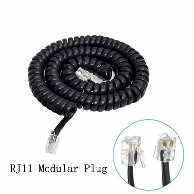 16 MHz Spirale Telefonkabel abgeschirmt RJ9 RJ11 RJ12 Gewickelte Telefonleitung 6P6P 6P4C 4P4C 4P2C