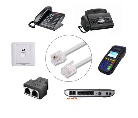 16 MHz Spirale Telefonkabel abgeschirmt RJ9 RJ11 RJ12 Gewickelte Telefonleitung 6P6P 6P4C 4P4C 4P2C
