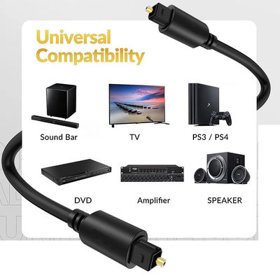 Rohs 5.1 Digitale Glasfaseraudio Toslink Kabel für Hifi Lautsprecher