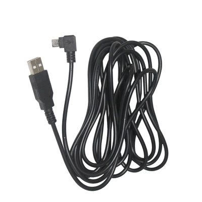 Schwarzes Micro-USB-Datenkabel für Kamera und MP3 1m 1,5m Zöpfschutz