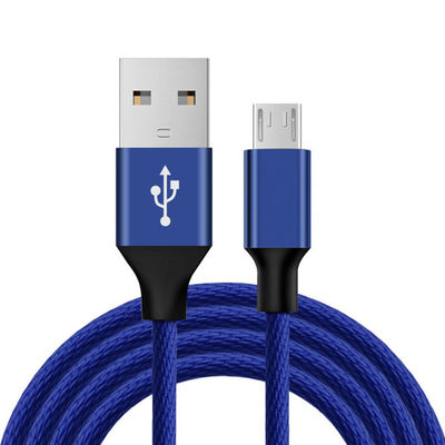 Original schwarzes Mikro-USB-Datenkabel 6 Fuß lang Nylon geflochten für Mobiltelefon MP3