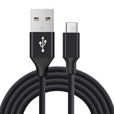 Original schwarzes Mikro-USB-Datenkabel 6 Fuß lang Nylon geflochten für Mobiltelefon MP3