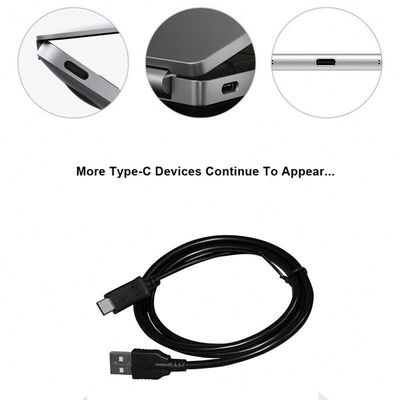USB A bis Typ C Schnellladekabel 1m Schwarz Weiß