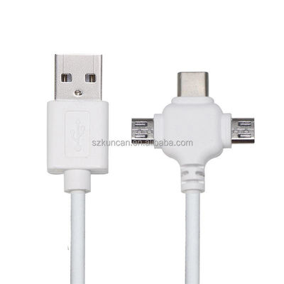 0.5m USB 2.0 Schnellladung USB Datenkabel 3 in 1 USB Ladekabel