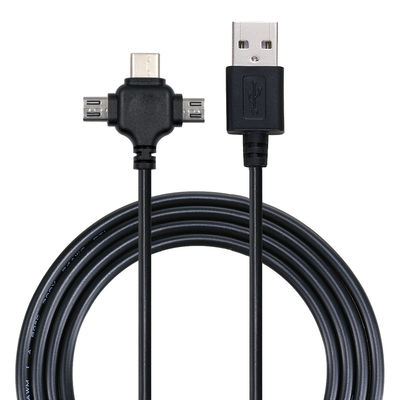 0.5m USB 2.0 Schnellladung USB Datenkabel 3 in 1 USB Ladekabel