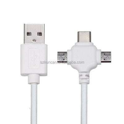 0.5m USB 2.0 Schnellladung USB Datenkabel 3 in 1 USB Ladekabel