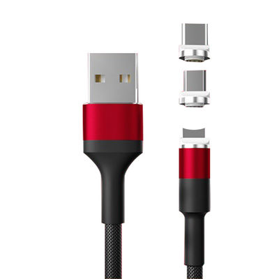 USB-Typ Micro-USB 360 Grad 3 in 1 Led-USB-Magnetadapterkabel zum schnellen Laden