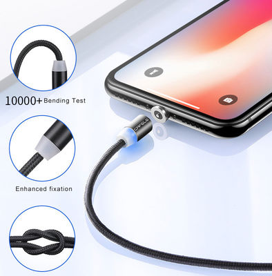 USB-Typ Micro-USB 360 Grad 3 in 1 Led-USB-Magnetadapterkabel zum schnellen Laden