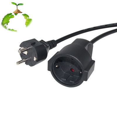 6ft schwarz cee/7 EU AC Stromkabel 3Pin Splitter Kabel 1 bis Doppelweibchen Y-Typ Split Lead