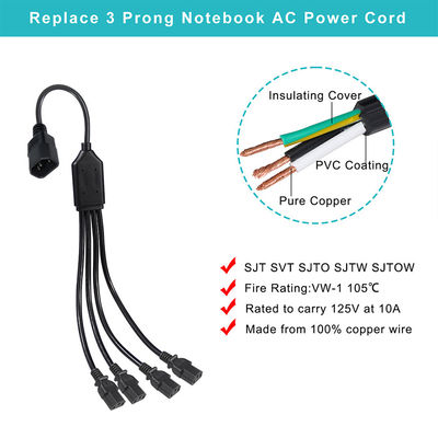 H05vv F Stecker Iec C13 Iecc14 Männlich auf weiblich Y Splitter Kabel Stromverlängerung