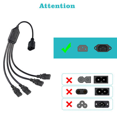 H05vv F Stecker Iec C13 Iecc14 Männlich auf weiblich Y Splitter Kabel Stromverlängerung