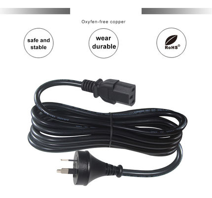 220V weibliches 3X1.0MM Kabel 240V Saa Stecker Computer-Stromkabel Australien bis C13