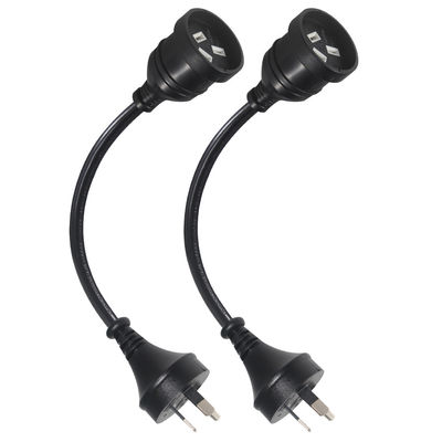 Australien Stecker H05vv-f 3g 3*0.5mm2/0.75mm2 IEC Stecker Stromkabel mit Doppelweibchen