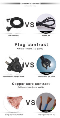 2m SAA Iec Stecker H03vvh2f 2X075mm2 australische 2 Spitzen Abbildung 8 Ac Kabel Ende Verlängerung Winkel C7 Stecker Stromkabel