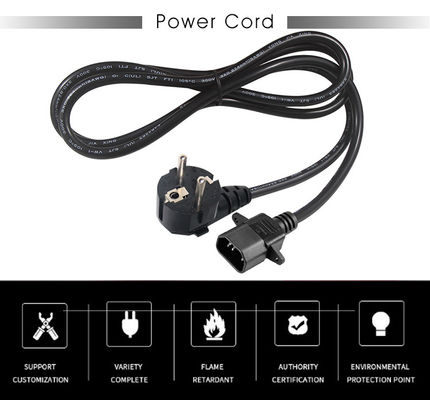 1.0Mm Rückziehbares Laptop-Stromkabel IEC C14