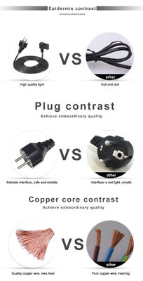 CEE7-7 auf Winkel C13 Netzkabel 1,8m PVC HO5VV-F3G