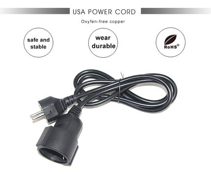 Cee 7/7 Schnur 16A Stecker Antrieb Weiblich zu Männlich Schuko Erweiterung Europäisches Kabel 2 Meter