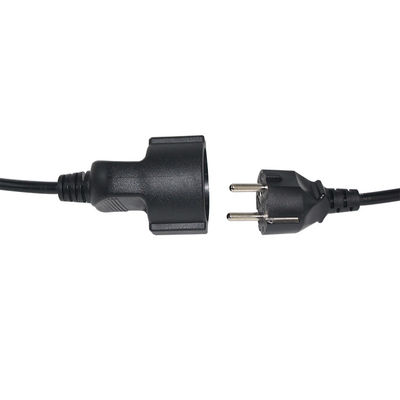 Cee 7/7 Schnur 16A Stecker Antrieb Weiblich zu Männlich Schuko Erweiterung Europäisches Kabel 2 Meter