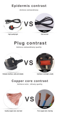 H05vv-f 3*0,5mm2/0,75mm2 IEC Weibliche Endart UK 3-Ping-Kabel für Desktop-PDU-Anschluss