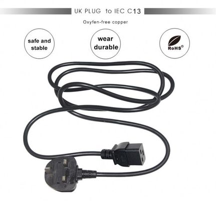 16A BS1363 auf C19 Netzkabel 1,8m für Computer und USV