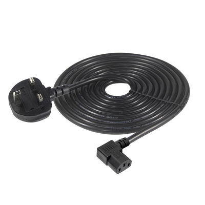 5m Stecker Reduktor B UK Stecker zu Iec 90 Grad C13 Stromkabel mit reinem Kupferleiter