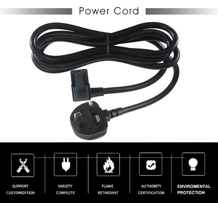 5m Stecker Reduktor B UK Stecker zu Iec 90 Grad C13 Stromkabel mit reinem Kupferleiter