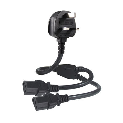 UK Adapter C13 Y Splitter Iec Steckerkabel Ende für Außenverlängerung
