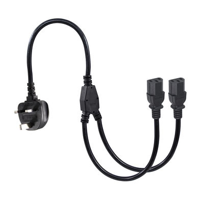 UK Adapter C13 Y Splitter Iec Steckerkabel Ende für Außenverlängerung