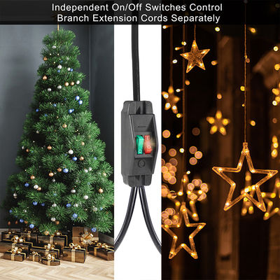 Optional 125V 15A NEMA 5-15 Stecker an 515 Dual Steckdosen US 3Pin Ein-Aus-Schalter Stromverlängerungskabel Y Splitter