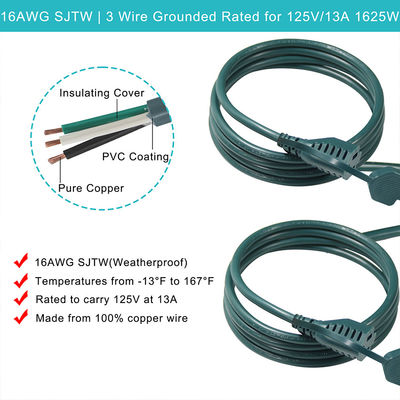 IP11 Grüne Farbe Mehrweg-US-Schnur 515P bis 3X Nema 515R Steckdose