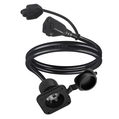 NEMA 5-15R Wasserdichtes Konverter-Netzkabel 1M 15A 125V