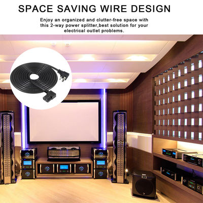 USA 3-Pin-Stecker zum rechten Winkel IEC C13 Stromkabel für Computer 90 Grad C13 Stecker