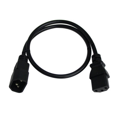 VDE-zertifizierte 3Ft IEC C13 bis C14-Verlängerungskabel für UPS-Desktop-PC