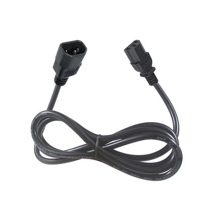 VDE-zertifizierte 3Ft IEC C13 bis C14-Verlängerungskabel für UPS-Desktop-PC