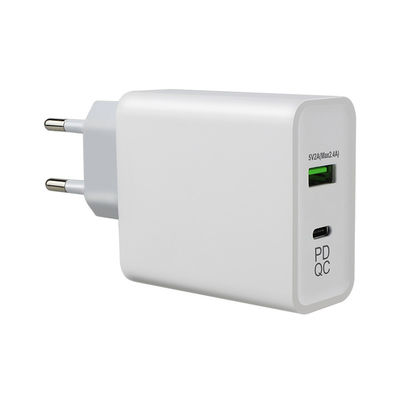 240V 45W QC 3,0 Wandstecker Stromversorgung Adapter für Euro USB C 2m Kabel