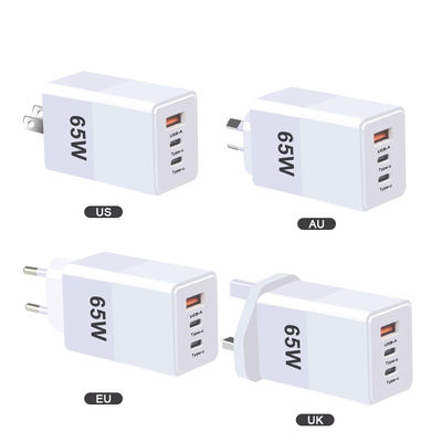 Telefon Pd Schnellreise Typ-C USB C 65W Gan Ladegerät Überstromschutz