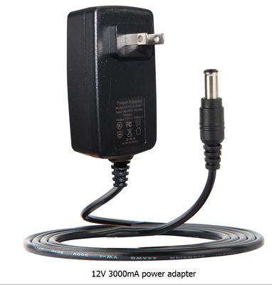 36 Watt Wandmontierte 12V 3A-Stromversorgung Adapter mit EU US AU UK Steckdosen 100-240V