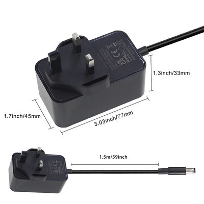 12V 1,5A britische AC-Zusammenhang 5,5*2,1 5,5*2,5mm Netzteiladapter mit ROHS-Zertifikat