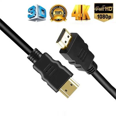 1M-30M Schwarzes 4K HDMI-Kabel mit Zopfschirm 24k Goldplattiert Männlich-Männlich 2.0 3D 60Hz