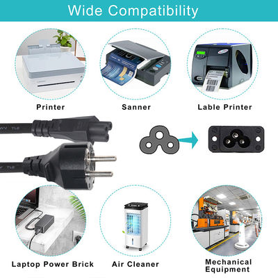 1.5M VDE CEE Euro Plug Cable Computer Eu Mann Shucko 10A Stromkabel Ac zum Adapter Schuko C5