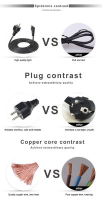 1.5M VDE CEE Euro Plug Cable Computer Eu Mann Shucko 10A Stromkabel Ac zum Adapter Schuko C5