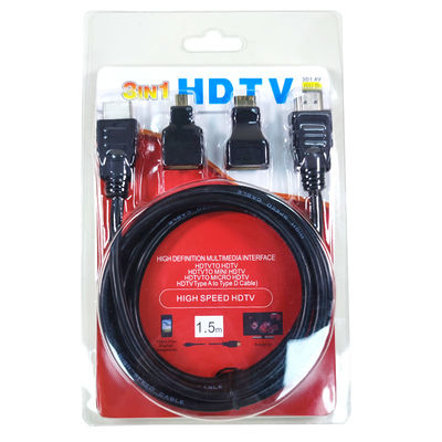 1.5m HDMI-Kabel 3 in 1 für Videokamera und Tablet PC zum Fernseher