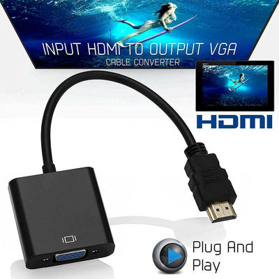 1080P HDMI zu VGA Konverter Adapter Kabel für Computer Männlich zu weiblich Audio Video