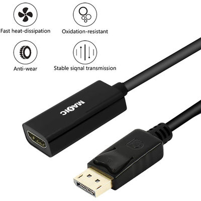 ABS Koaxial-Goldplattiert Displayport Männlich DP zu HDMI Kabel Adapter für Projektor