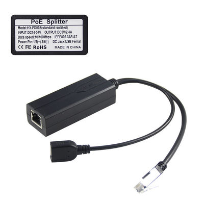 48V bis 5V 2.4A PoE Splitter USB Typ A Weiblich 802.3af Power Over Ethernet Splitter